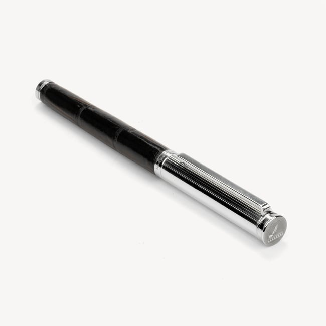 London Ballpoint Pen Deep Shine Black Croc