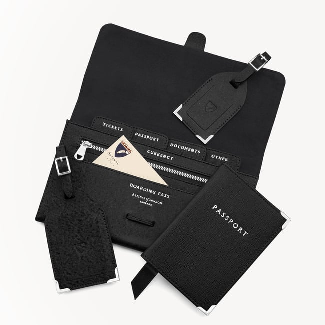 Travel Collection Black Saffiano