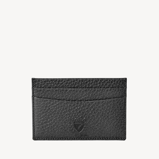 Slim Credit Card Holder Black Pebble