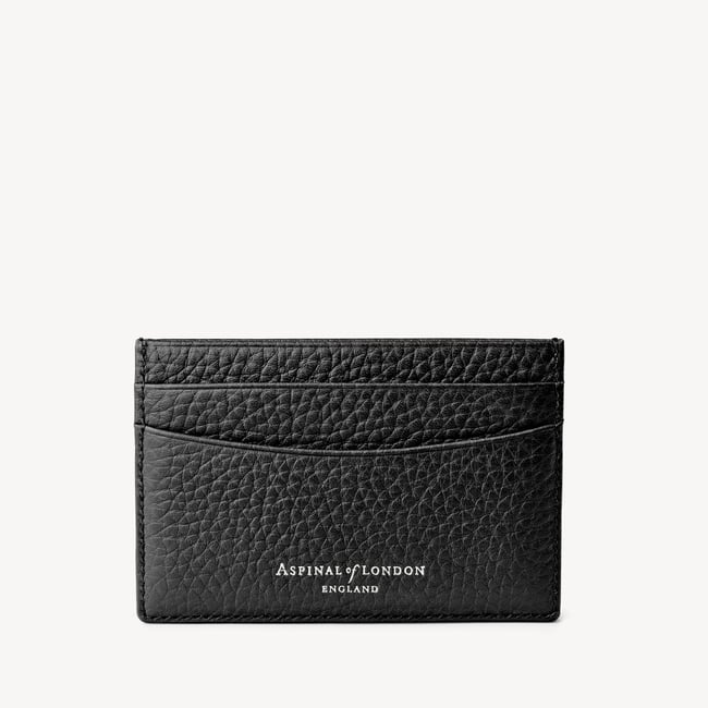 Slim Credit Card Holder Black Pebble