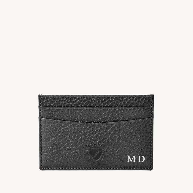 Slim Credit Card Holder Black Pebble