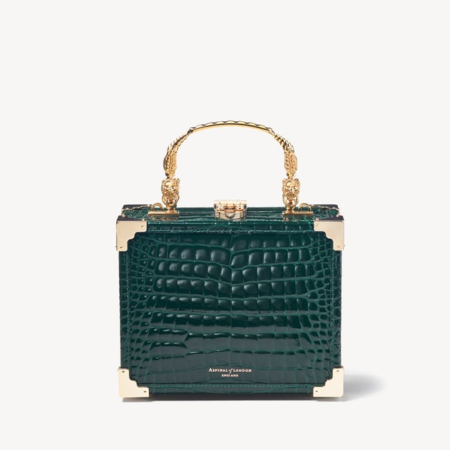 Trunk Evergreen Velvet & Patent Croc