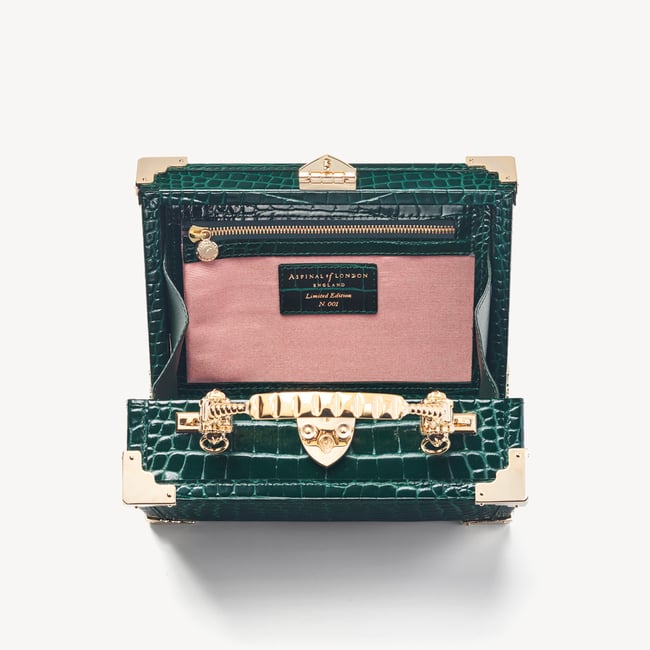 Trunk Evergreen Velvet & Patent Croc