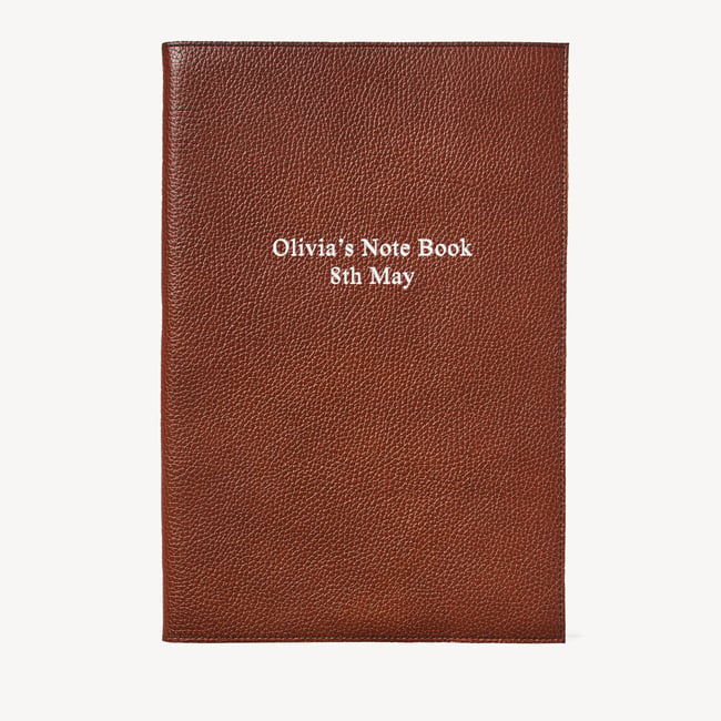 A4 Refillable Journal Tobacco Pebble