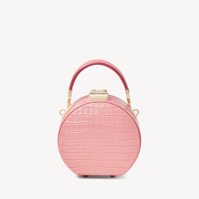 Micro Hat Box Deep Shine Cherry Blossom Small Croc