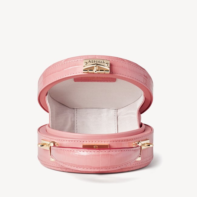 Micro Hat Box Deep Shine Cherry Blossom Small Croc
