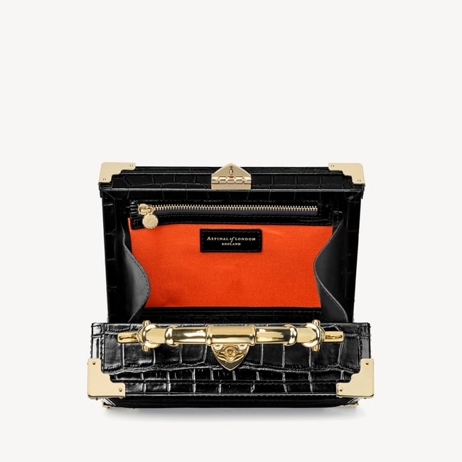 Trunk Black Velvet & Croc