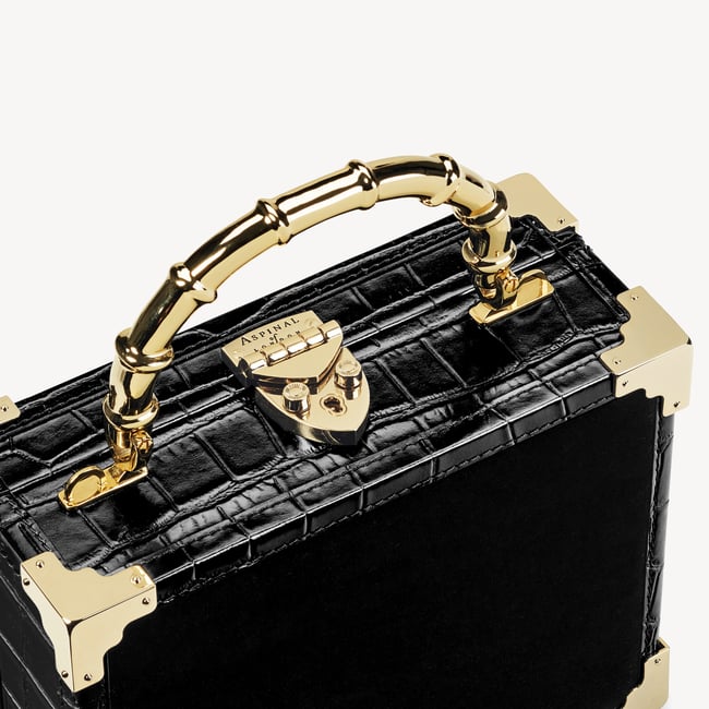 Trunk Black Velvet & Croc