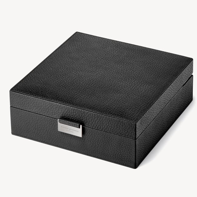 Reporter Four Piece Watch Box Black Pebble