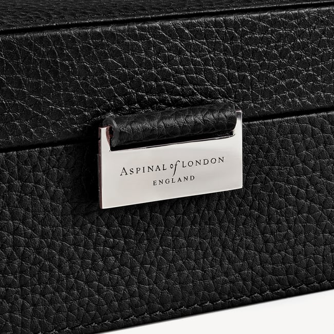 Reporter Four Piece Watch Box Black Pebble