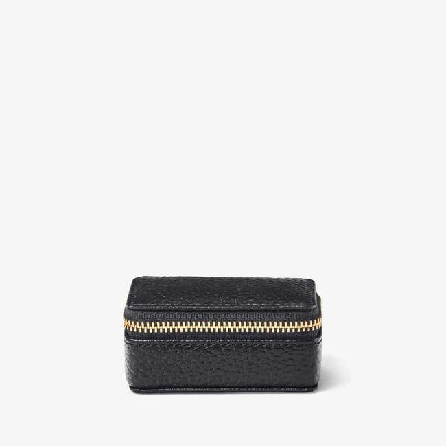 Small Travel Jewellery Case Black Pebble