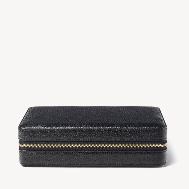 Large Travel Jewellery Case Black Pebble