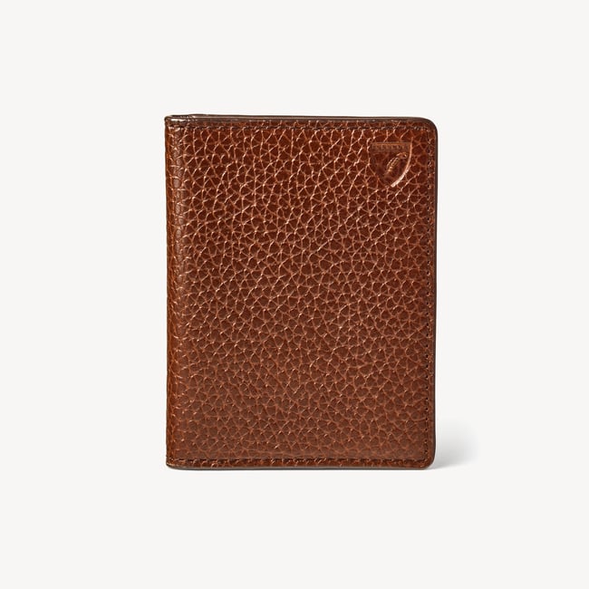 ID & Travel Card Case Tobacco Pebble