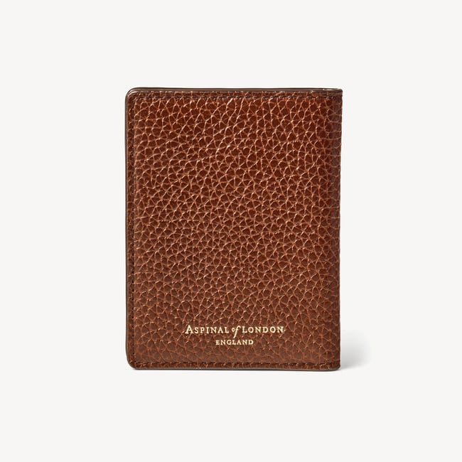 ID & Travel Card Case Tobacco Pebble