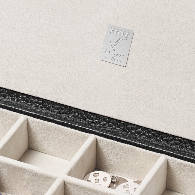 Men's Cufflink Box Black Pebble