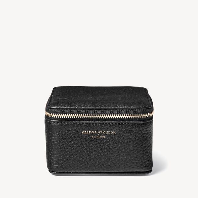 Travel Watch & Ring Box Black Pebble