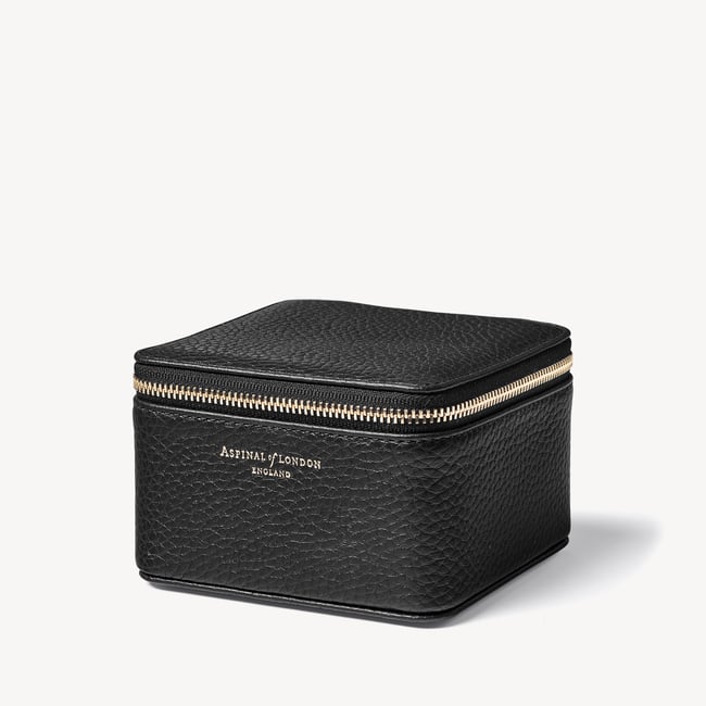 Travel Watch & Ring Box Black Pebble