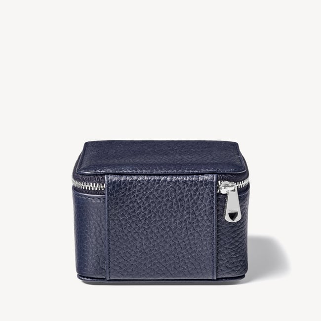 Travel Watch & Ring Box Navy Pebble