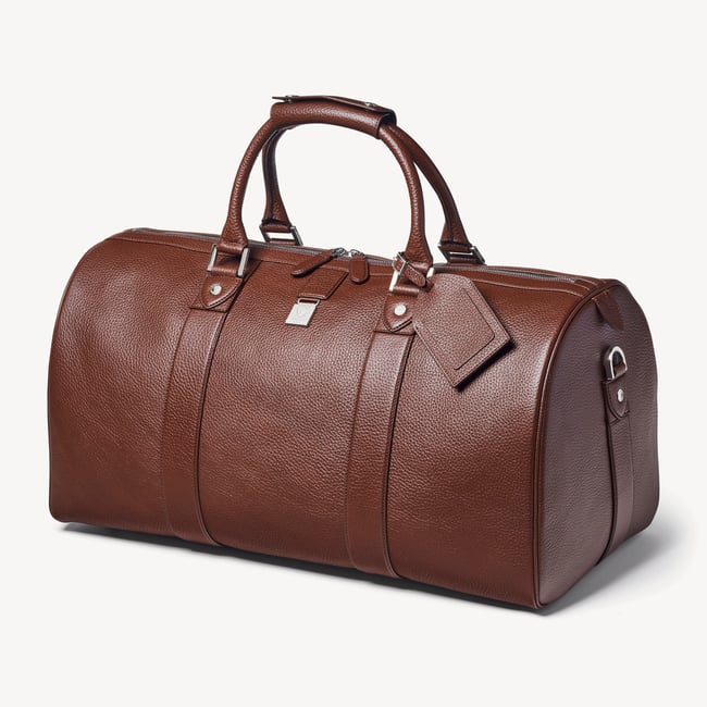 Boston Duffle Travel Bag Tobacco Pebble