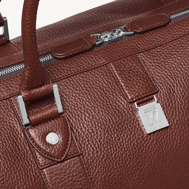 Boston Duffle Travel Bag Tobacco Pebble
