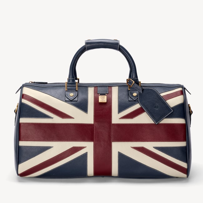Brit Duffle Travel Bag Union Jack Pebble