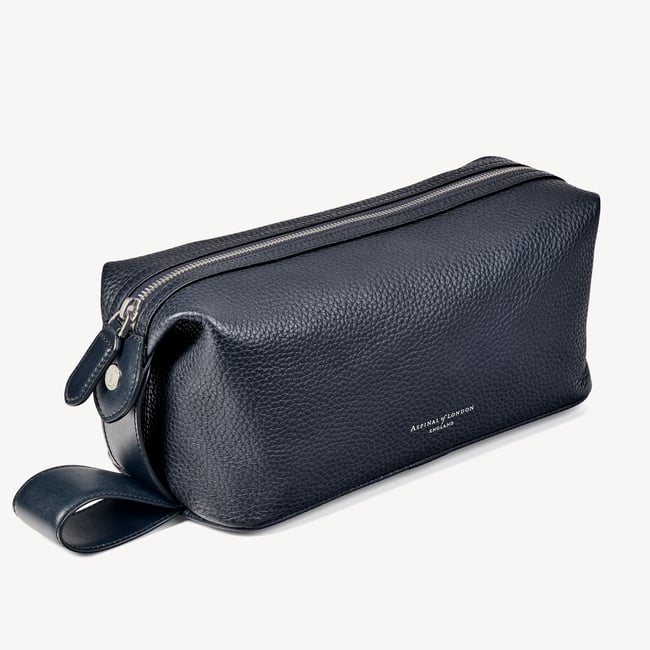 Reporter Wash Bag Navy Pebble
