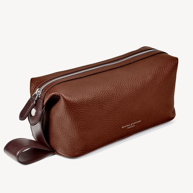 Reporter Wash Bag Tobacco Pebble