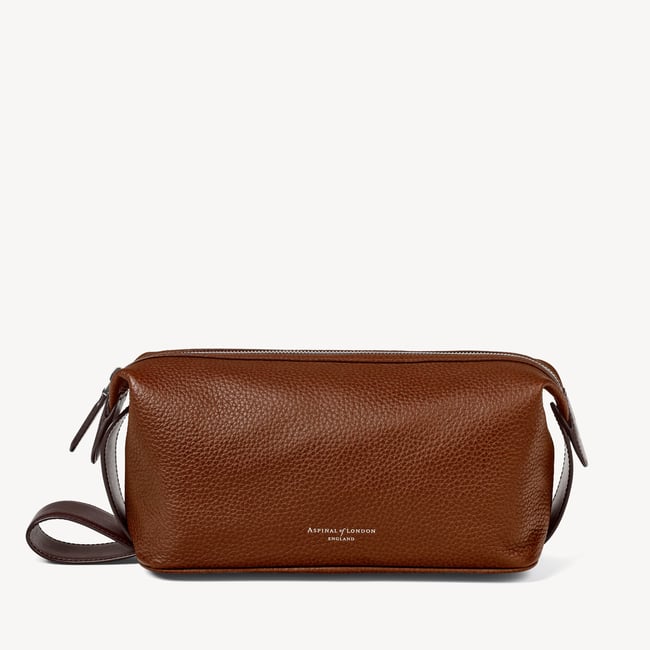 Reporter Wash Bag Tobacco Pebble