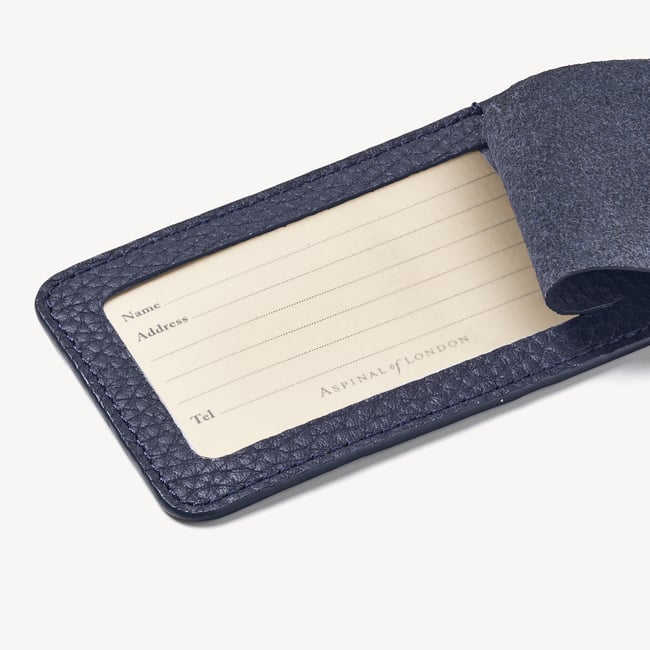 Luggage Tag Navy Pebble
