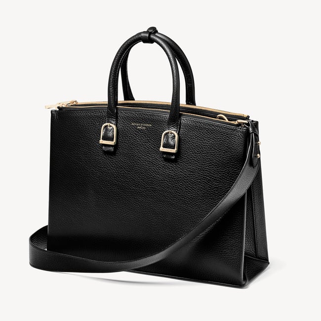 Madison Tote Black Pebble