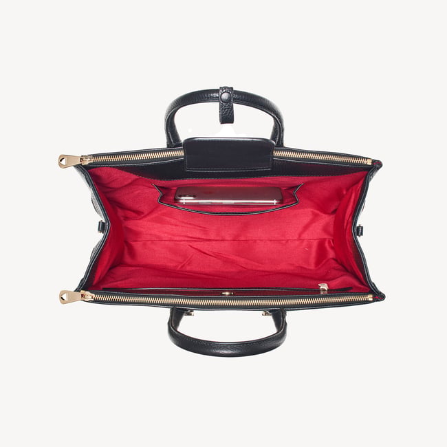 Madison Tote Black Pebble