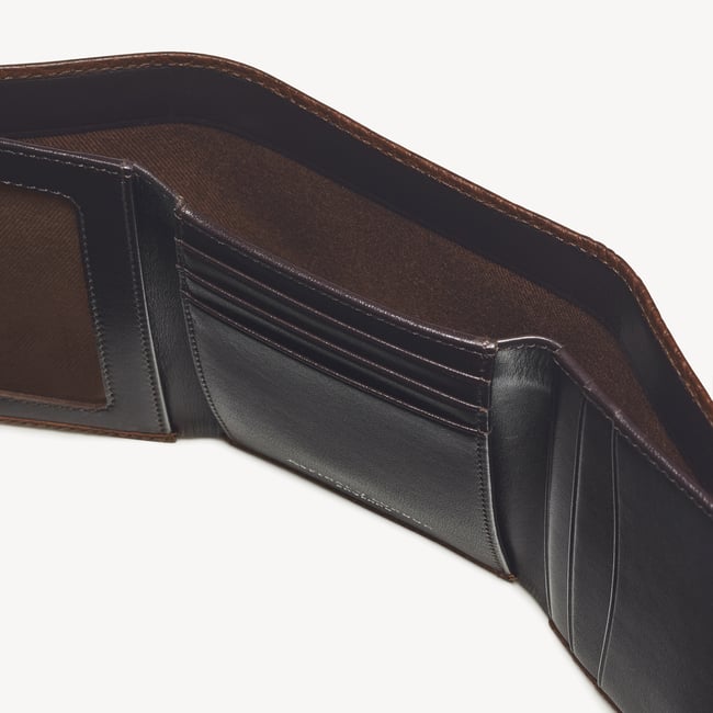 Trifold Wallet Tobacco Pebble