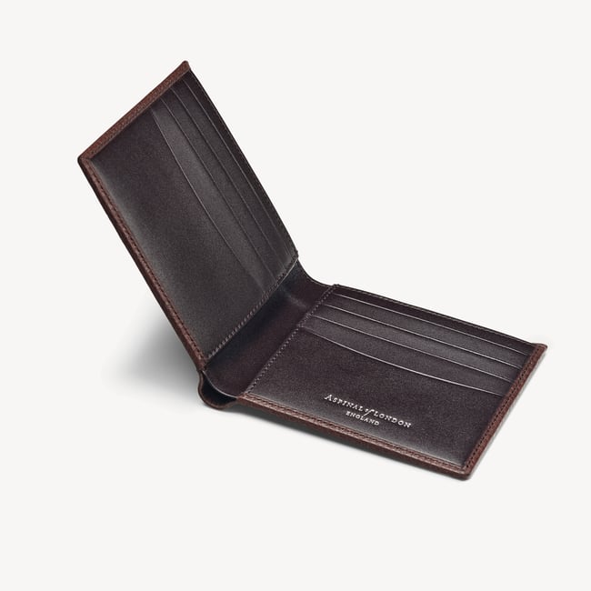 8 Card Billfold Wallet Tobacco Pebble