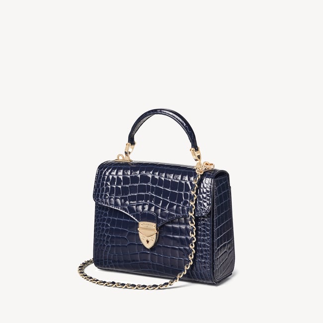 Midi Mayfair® Midnight Blue Patent Croc