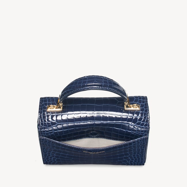 Midi Mayfair® Midnight Blue Patent Croc