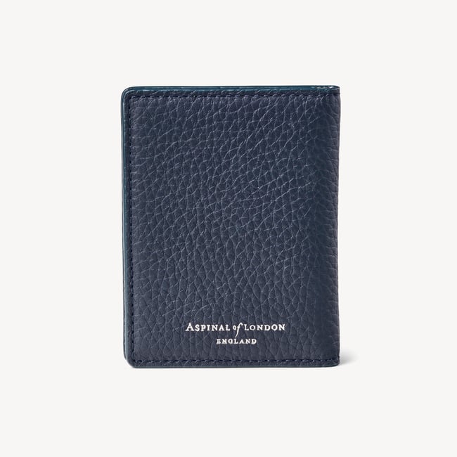 ID & Travel Card Case Navy Pebble