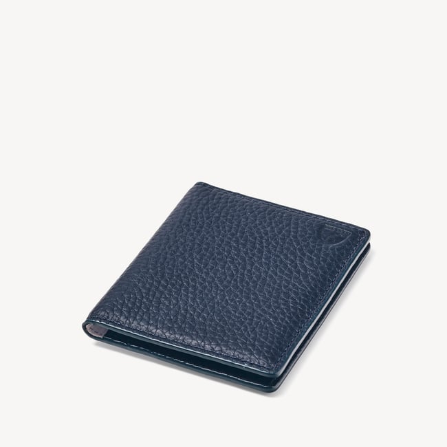 ID & Travel Card Case Navy Pebble