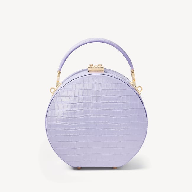 Hat Box Deep Shine English Lavender Small Croc