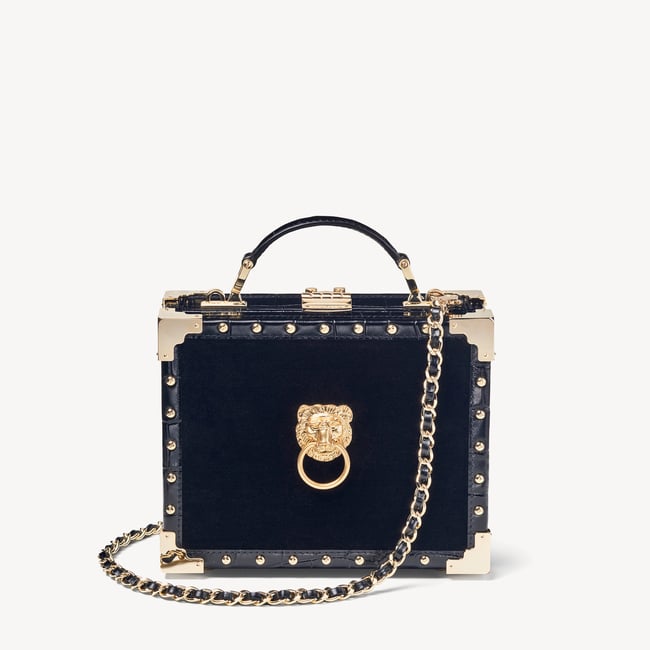 Trunk Signature Lion's Head & Black Velvet with Studs