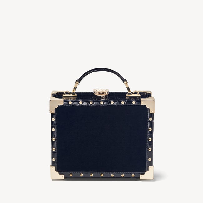 Trunk Signature Lion's Head & Black Velvet with Studs