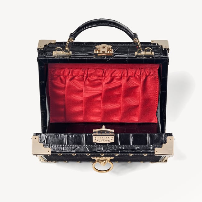 Trunk Signature Lion's Head & Black Velvet with Studs