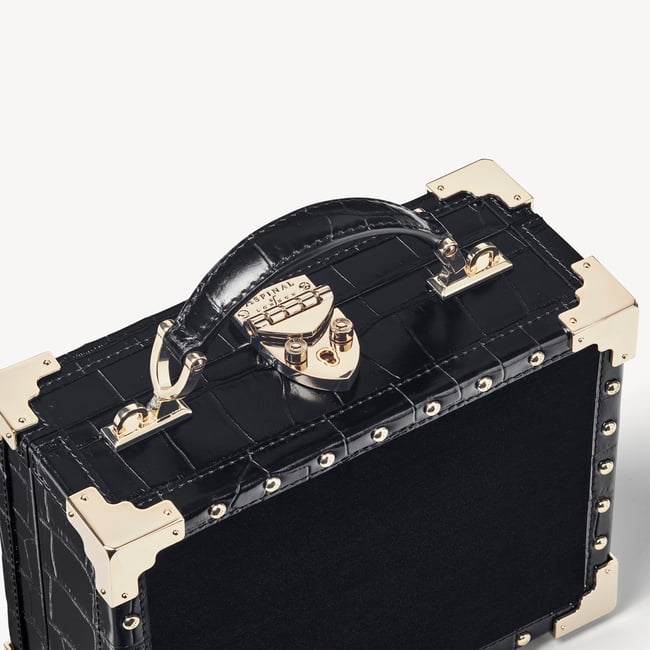 Trunk Signature Lion's Head & Black Velvet with Studs