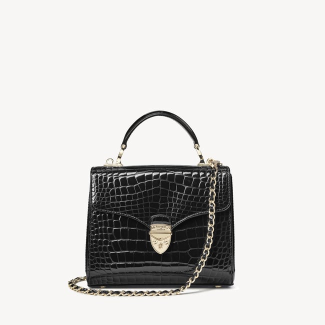 Midi Mayfair® Black Patent Croc