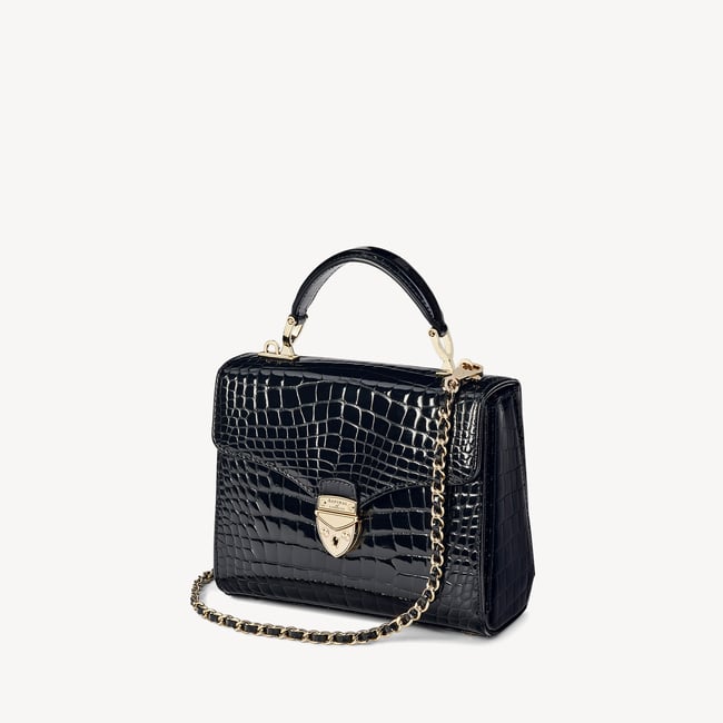 Midi Mayfair® Black Patent Croc
