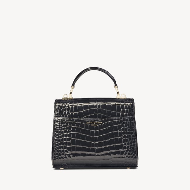 Midi Mayfair® Black Patent Croc