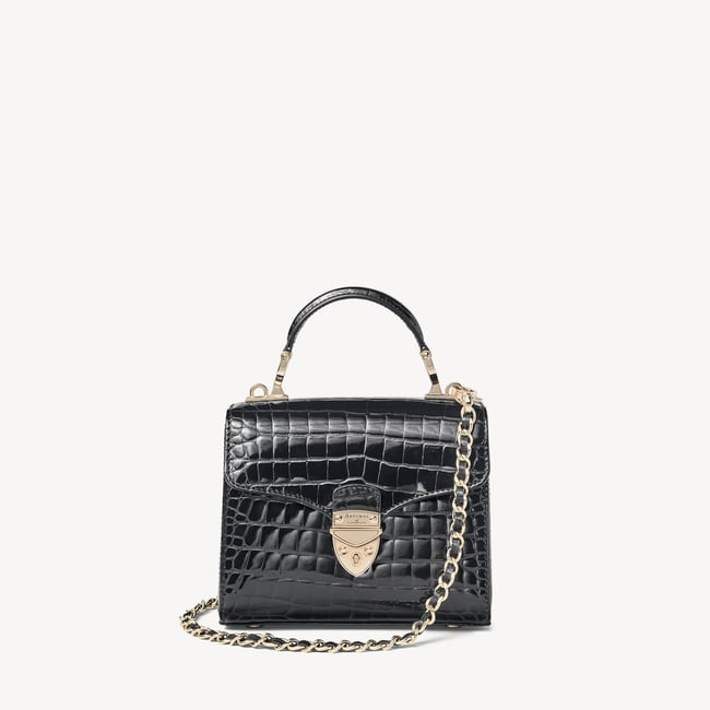 Mini Mayfair® Black Patent Croc