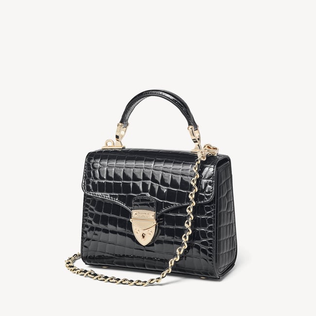 Mini Mayfair® Black Patent Croc