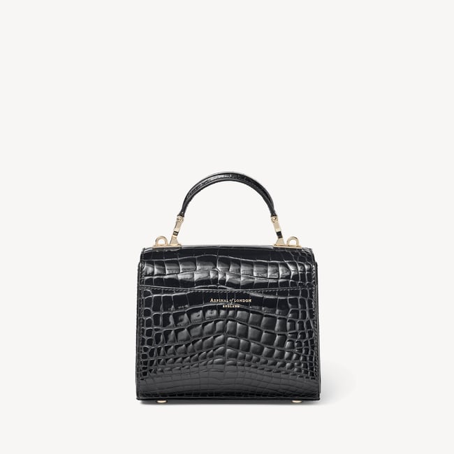 Mini Mayfair® Black Patent Croc