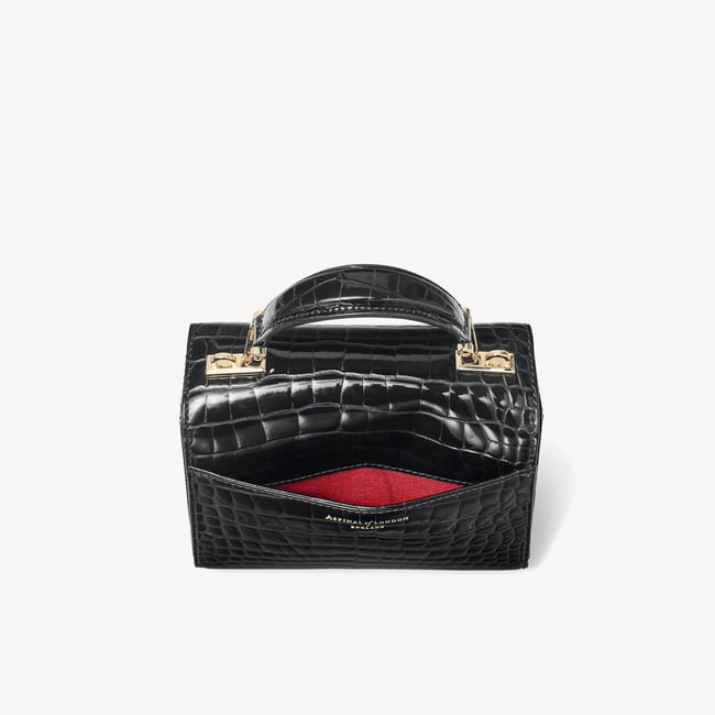 Mini Mayfair® Black Patent Croc