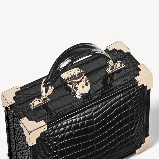 Trunk Black Patent Croc